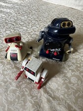 Vintage TOMY Robots: Mr D.J. Radio + Dingbot OMS-B + Flipbot