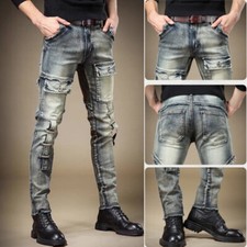 mens yellow jeans products for sale UK