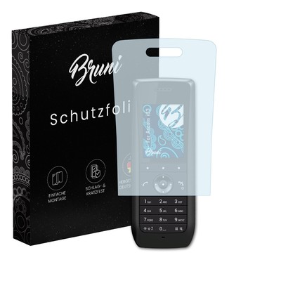 Bruni 2x Folie für Ascom i63 Schutzfolie Displayschutzfolie