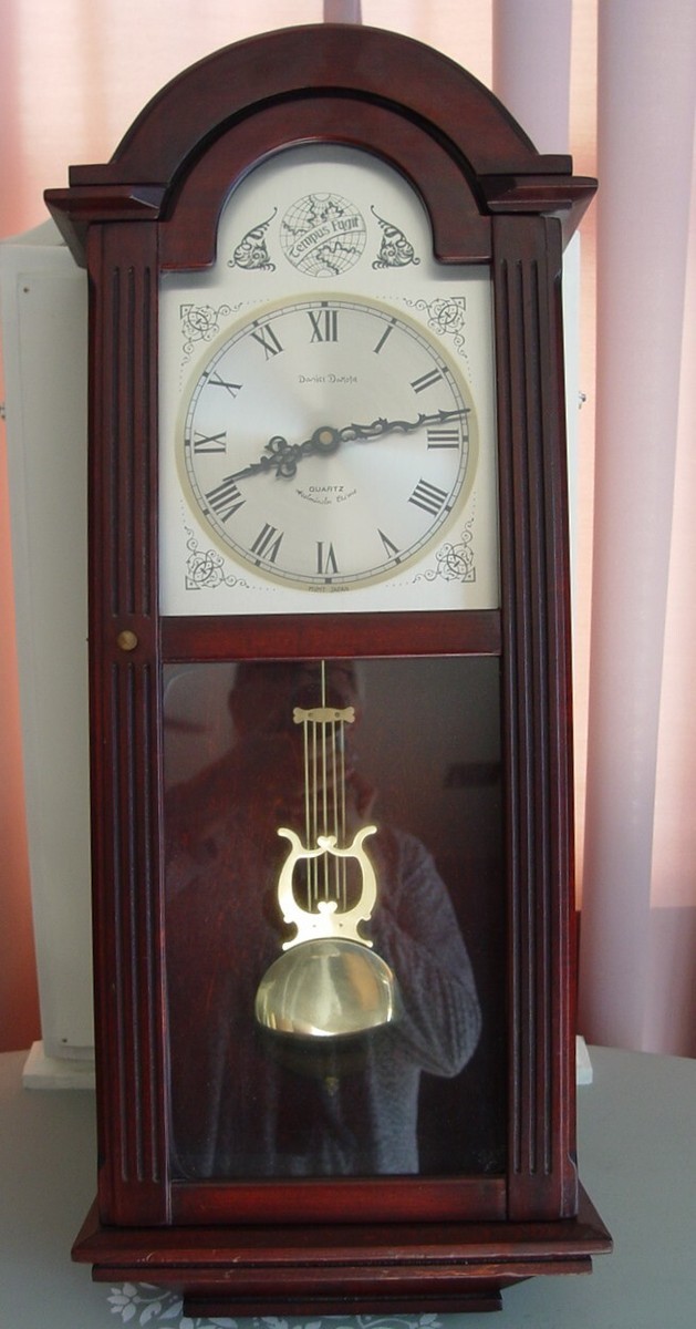 Westminster Chime Clock - Daniel Dakota Tempus Fugit Dark Cherry