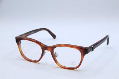 NEW MONCLER ML 5185-D 052 HAVANA BLACK AUTHENTIC FRAMES EYEGLASSES 50-20
