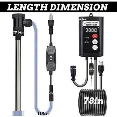 JHAOHEATE 3000W Immersion Water Heater, 240V 15A