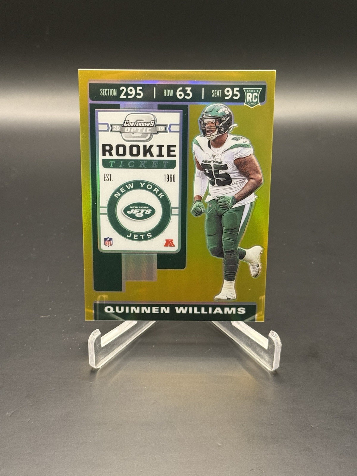 Quinnen Williams Panini Contenders Optic #91 Gold