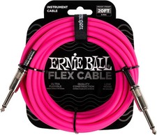 Ernie Ball Flex Instrument Cable Straight/Straight 20ft - Pink