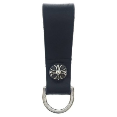 CHROME HEARTS BELT LOOP D RING Crossball Black silver BCA415 Used fbc47587e5d8b7