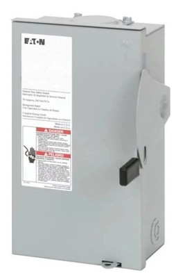 EATON CORPORATION Eaton Dg221Nrb Outdoor Safety Switch, 120/240V, 30-Amp, Gray