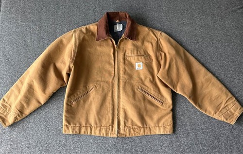 Vintage 90s Carhartt Detroit Jacket 6BLJ Blanket Lined Size 46 L Made in USA - Image 1