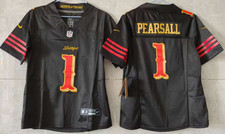 ​​Tariffe​ Gratis~ Maglia nera YOUTH'S Ricky Pearsall #1 49ers FUSE Rivalries.