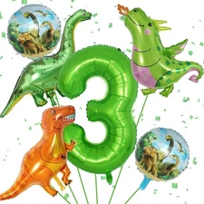 Dinosaur 3rd Birthday Decorations, Dinosaur Birthday Party Decorations with G...