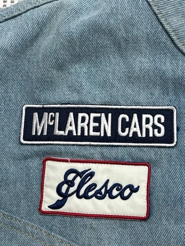 Levi's x McLaren Racing Jacket Mens Large Blue Cotton Denim Full Zip Bomber New image 4