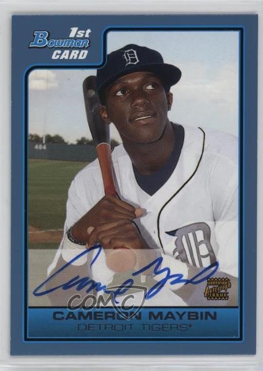 2006 Bowman Prospects Prospect Auto Blue /500 Cameron Maybin #B113 Auto 1dm4