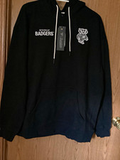 Fanatics Signature Wisconsin Badgers Black Pullover Hoodie Sweatshirt XL
