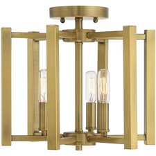 Savoy House Lighting 6-7702-3-322 Benson Semi-Flush Mount Warm Brass