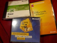 Lot MICROSOFT Office Famille 2007 + EXCEL 2002 + Encarta 2000