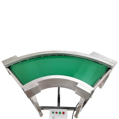 19.6''W 90°Change Direction Curved Conveyor Turning Conveyor Belt for Packing