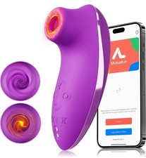 Sucking Vibrator Adult Sex Toys - Heating Rose Sucker APP Remote Control #A63