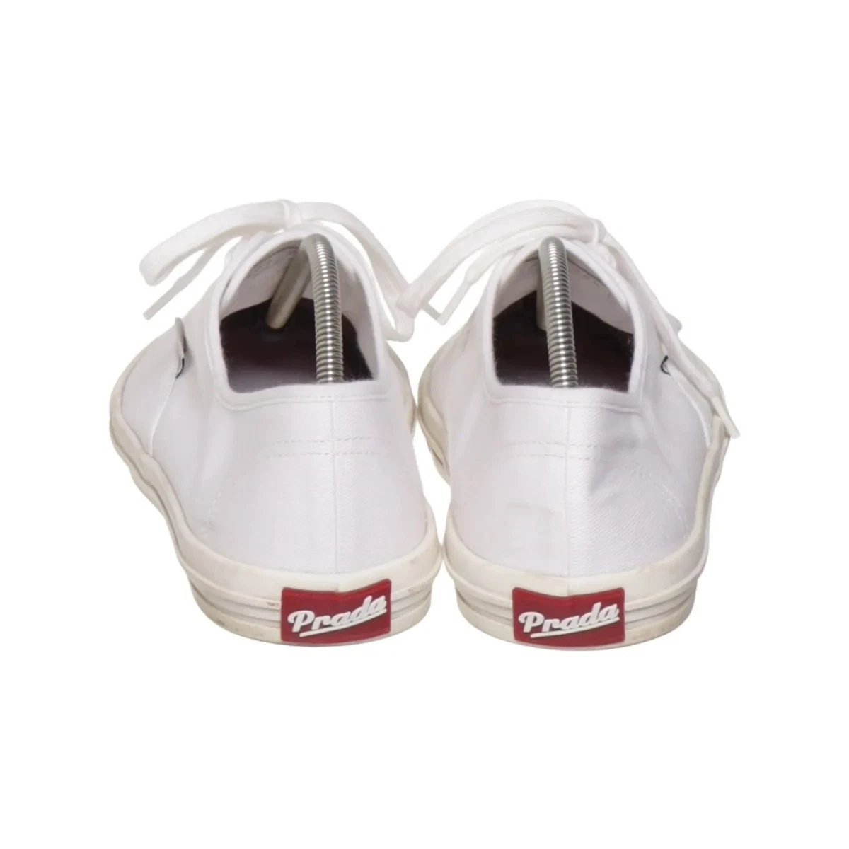 Prada, Canvas Sneaker, Größe: 38 1/2, Weiß, Damen #b7X