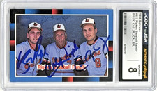 1988 Donruss Ripken Family Triple Auto – Cal Ripken Jr, Cal Sr & Billy CGC x JSA