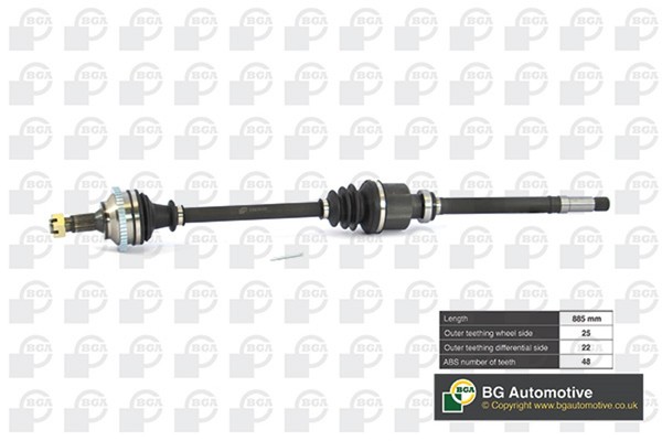 BGA Antriebswelle DS6722RA M24X1,5 FüR Peugeot 206 2A SW 2E CC 2D 16V 2DNFUF-image