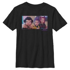 Boy's KPop Demon Hunters Angry Trio Scene T-Shirt