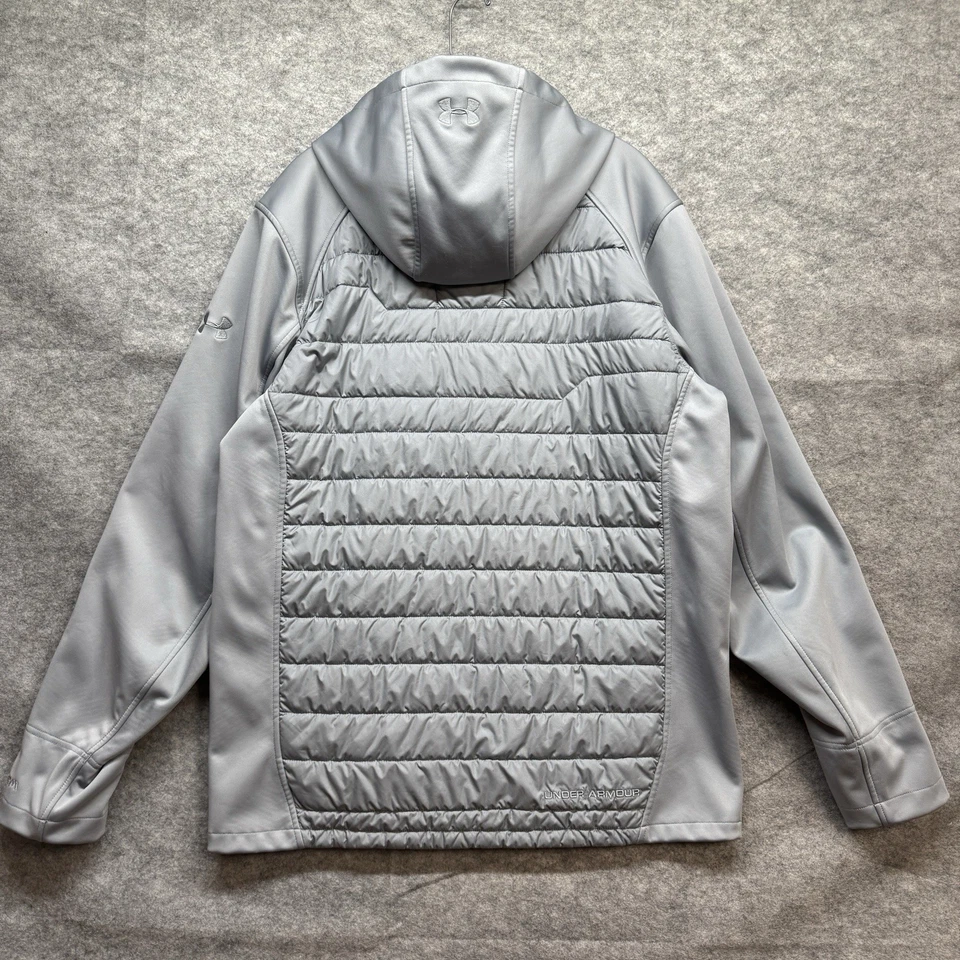 Under Armour Jacket Mens Large Gray Infrared Storm Werewolf Hooded Primaloft - Image 4 of 4