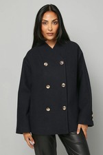 Wallis Navy Coat Womens Casual Jackets & Coats
