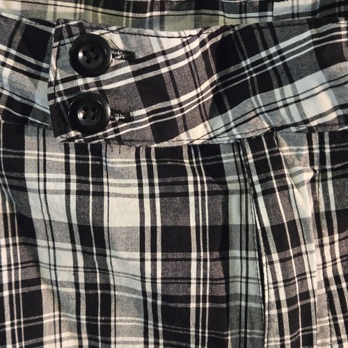Zoey & Beth 2X Plus Black White Plaid Wide Leg Capris High Rise 4 Pocket Pants - Picture 3 of 14