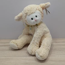Ty Classics 2007 Whispers Lamb Plush Lovie Polka Dot Bow Floppy Easter Spring