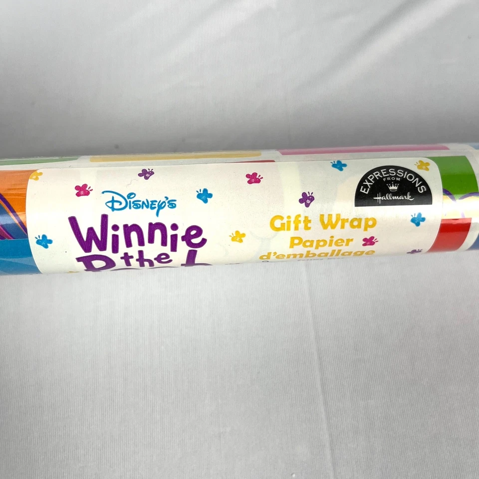 Antigo Disney Winnie the Pooh and Friends embrulho de presente Hallmark Expressions 15 pés quadrados - Imagem 3 de 4