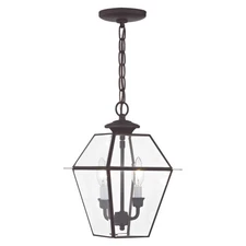 Livex Lighting - Westover - 2 Light Outdoor Pendant Lantern in Farmhouse Style -