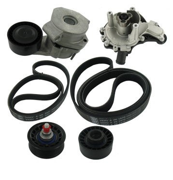 Skf Wasserpumpe + Keilrippenriemensatz FüR Citroen Jumper Ford Transit Tourneo-image