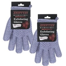 Exfoliating Dual Texture Bath Gloves for Shower Spa Massage and Body Scrubs,...