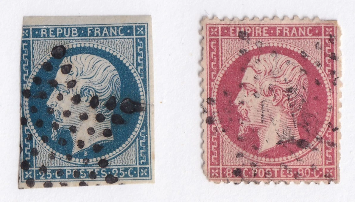 フランス エンペラーナポレオン　ブルー使用済切手 Blue French Postage Stamps for sale | eBay
