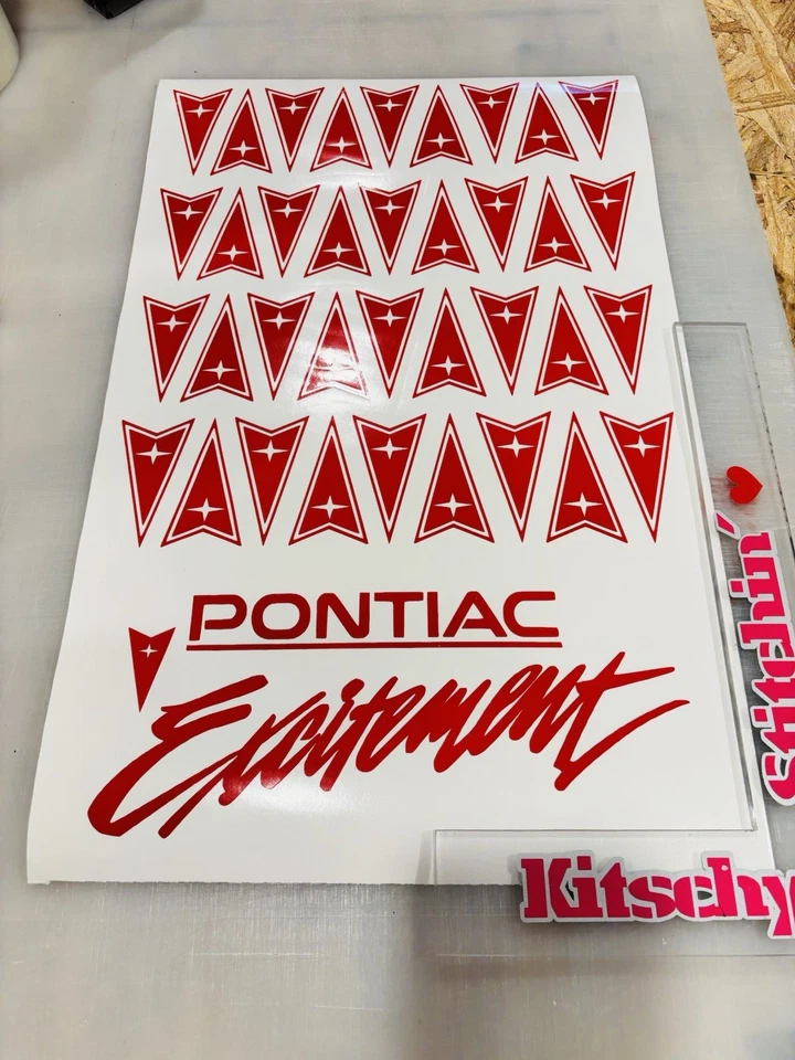 4-Pack Pontiac Arrowhead Vinyl Decals Many Sizes/Colors DOES NOT COVER EMBLEMS - Image 2 of 4
