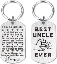 Best Uncle Ever - Gifts for Men - Keychain - Happy Birthday Key Chain from Niece