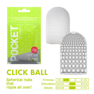 NEW POCKET TENGA   CLICK BALL Reusable Stroker Male Sleeve Masturbator Sex Toy