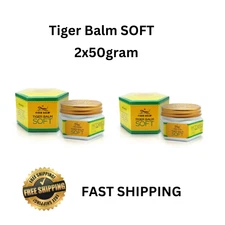 2 X 50g New Tiger Balm Soft Oitment Relief of Minor Headaches due to Muscle