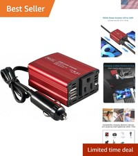 150W Car Power Inverter with Dual USB Charger - Compact Durable for Travel