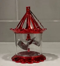 Dept 56 Red Pinwheel Birdcage Twinkler Spinner Christmas Ornament