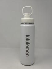 Lululemon Insulated Water Bottle White Stainless Steel Adult Handle Lid Hot Cold