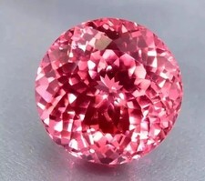 Natural Padparadscha Sapphire 10 Ct Round Cut Certified Loose Gemstone