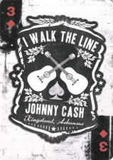 Johnny Cash I Walk The Line 3 Diamonds Playing Card Country Music Collectible