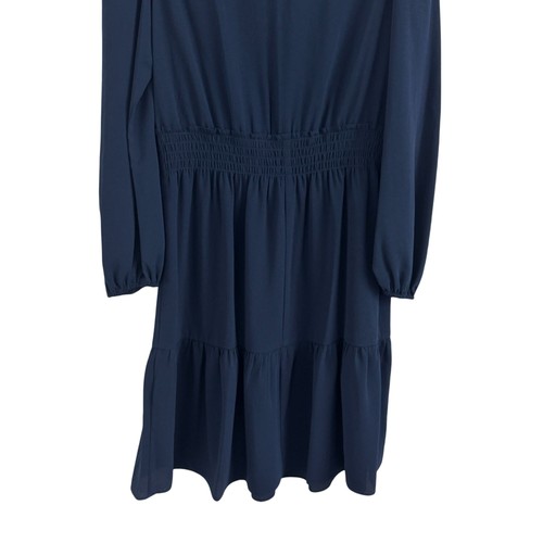 London Times Women Long Sleeve Smocked Waist Ruffled Tiered Dress Size 8 - Picture 10 of 10