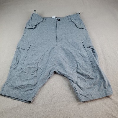 Puma Flight Parachute Cargo Pant Shorts Gray Active Knee Length Size 34 