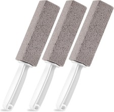 3 Pack Pumice Stone for Toilet Bowl Cleaning with Handle, Scouring Stick Remove