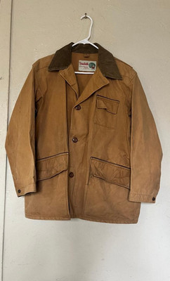 Vintage 50's Duxbak tin cloth hunting shooting upland chore jacket 42