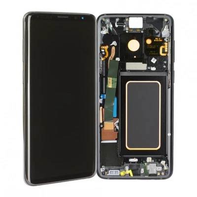 Original Samsung Galaxy S9 Plus G965F LCD Amoled Display und Rahmen Schwarz - Bild 1 von 3