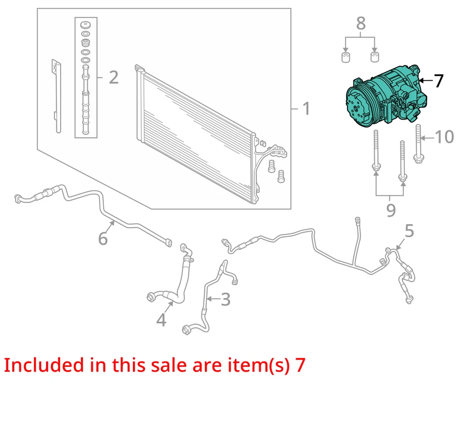 AC Compressor Fits 10-13 PORSCHE PANAMERA 747710 Foto 2 de 4