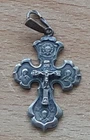RUSSIAN UKRAINE CROSS Pendant STERLING SILVER CRUCIFIX 925 Jesus Save Keep Amule
