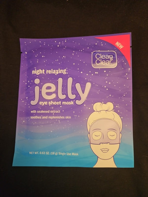 Clean & Clear Night Relaxing Jelly Eye Sheet Mask With Seaweed Extract